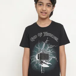 Octave Boys Thor Typography Printed Cotton T-Shirt-picture-41