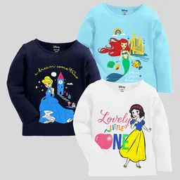 KUCHIPOO Girls Pack Of 3 Printed Cotton T-shirt-picture-56