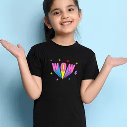 NUSYL Girls Graphic Printed Round Neck Regular Sleeves T-shirt-image-60