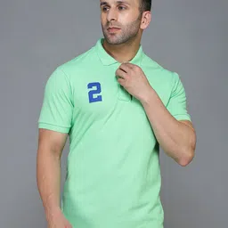 TQS Men Sea Green & sea foam green Polo Collar Applique T-shirt-picture-32