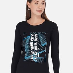 appulse Women Black Printed T-shirt-picture-8