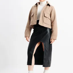 FREAKINS High Slit A-Line Midi Skirts-picture-31