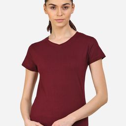 appulse Women Maroon V-Neck T-shirt-picture-45