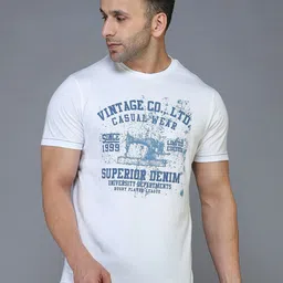 TQS Men White Printed Raw Edge T-shirt-picture-29