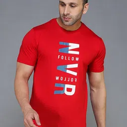 TQS Men Red & lava Typography Printed Applique T-shirt-picture-54