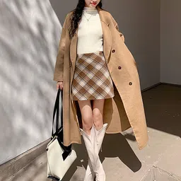 LULU & SKY Checked A-Line Mini Skirt-picture-15