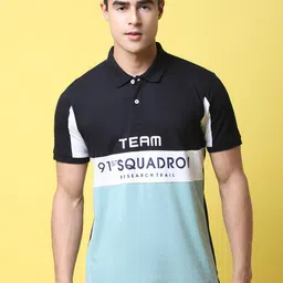 Rodamo Colourblocked Polo Collar Slim Fit T-shirt-picture-22