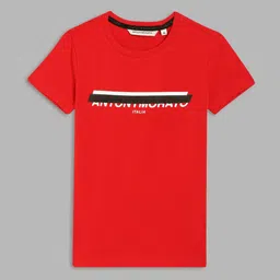 Antony Morato Boys Red Typography Printed T-shirt-picture-25
