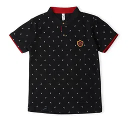 earth conscious Boys Abstract Printed Henley Neck Cotton T-shirt-picture-29