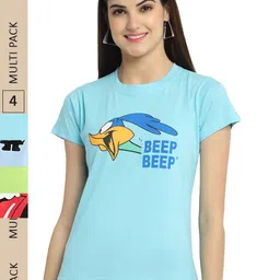 Fabflee Pack Of 4 Graphic Printed Cotton T-shirts-picture-32