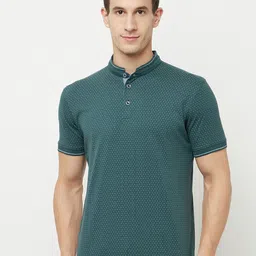 Octave Men Green Henley Neck T-shirt-image-69