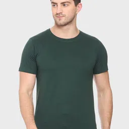 TEEMOODS Men Green Raw Edge T-shirt-picture-12