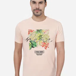 JADE BLUE Tropical Printed Cotton Slim Fit T-shirt-picture-45
