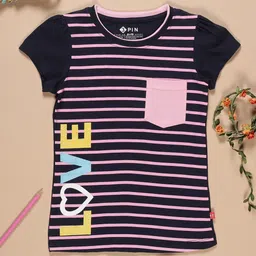 3PIN Girls Striped Cotton T-shirt-image-13