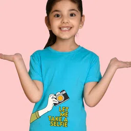 NUSYL Girls Printed Round Neck T-shirt-picture-33