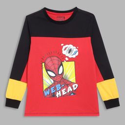 Blue Giraffe Boys Red & Black Spider-Man Printed Cotton T-shirt-picture-49