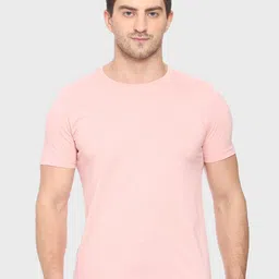 TEEMOODS Men Pink Raw Edge T-shirt-picture-10