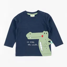 JusCubs Boys Navy Blue Graphic Printed Cotton T-shirt-picture-40