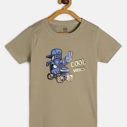 MINI KLUB Boys Grey Drop-Shoulder Sleeves Raw Edge T-shirt-picture-36