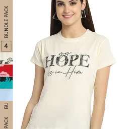 Fabflee Pack of 4 Graphic Printed Cotton T-shirt-picture-23