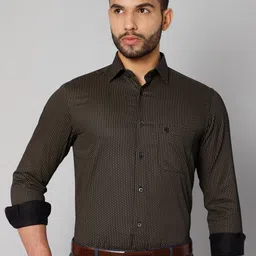 Cantabil Men Black Printed Formal Shirt-image-5