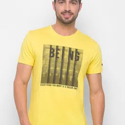 Being Human Men Yellow Printed T-shirt-picture-24