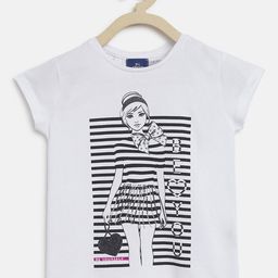 Chicco Girls White & Black Printed T-shirt-picture-13