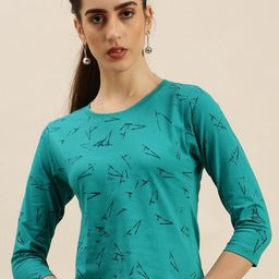 Kryptic Geometric Printed Cotton T-shirt-picture-31