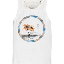 Status Quo Boys Printed Sleeveless Cotton T-shirt-picture-1