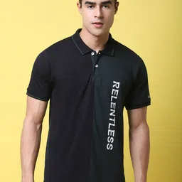 Rodamo Colourblocked Polo Collar Cotton Slim Fit T-shirt-picture-17
