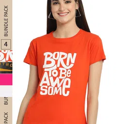 Fabflee Pack Of 4 Printed Cotton T-shirts-picture-27