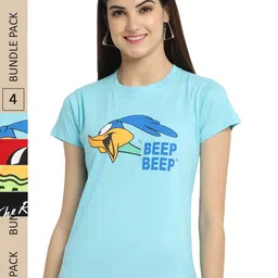 Fabflee Pack Of 4 Printed Cotton T-shirts-picture-22