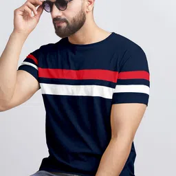 AUSK Men Blue Striped T-shirt-picture-49