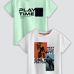 CODEZ Boys Pack Of 2 Printed Cotton T-shirts-picture-15