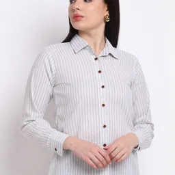 Aarsha Women Striped Pure Cotton Formal Shirt-picture-12