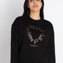 Status Quo Typography Printed Sequinned Sweatshirt-picture-43