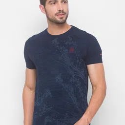 Being Human Men Navy Blue Printed Pure Cotton T-shirt-picture-38