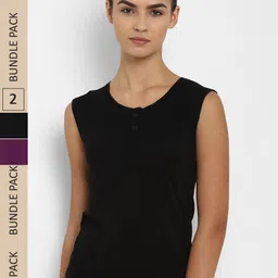appulse Pack Of 2 Henley Neck Sleeveless Slim Fit Cotton T-shirt-picture-9