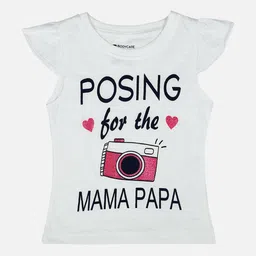 Bodycare Kids Girls Typography Printed Cotton T-shirt-picture-17