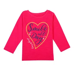 Bodycare Kids Girls Cotton Typography Printed T-shirt-picture-54