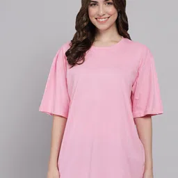 Funday Fashion Round Neck Oversized Pure Cotton T-shirt-picture-26