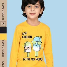 NUSYL Boys Pack of 2 Printed T-shirts-picture-43