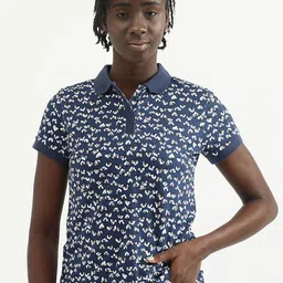 United Colors of Benetton Women Floral Printed Polo Collar WoolT-shirt-picture-28