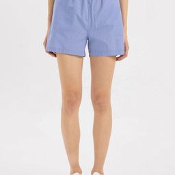 DeFacto Women Mid Rise Striped Pure Cotton Shorts-picture-46