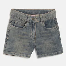 TALES & STORIES Girls Mid-Rise Denim Shorts-picture-38
