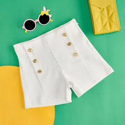 Pantaloons Junior Girls Mid Rise Cotton Shorts-picture-41