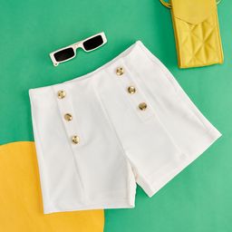 Pantaloons Junior Girls Slip-On Cotton Regular Shorts-picture-21