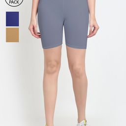 GRACIT Women Pack of 3 Cycling Sports Shorts-picture-41