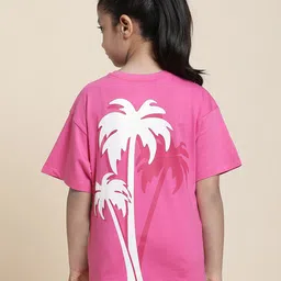 Kids Ville Girls Barbie Printed Pure Cotton Relaxed Fit Tshirt-picture-46