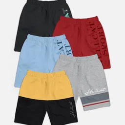 HELLCAT Boys Pack of 5 Mid-Rise Printed Cotton Shorts-picture-37